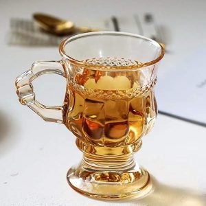 1pc Glass Mug, European Style Clear Drinking Mug For Home